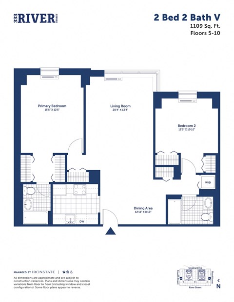 a floor plan of a bedroom apartment